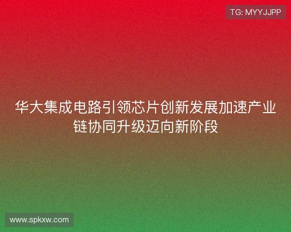 华大集成电路引领芯片创新发展加速产业链协同升级迈向新阶段